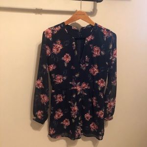 Navy/Floral Abercrombie Romper